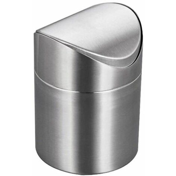 Mini affaldsspand i rustfrit stål (sølv)