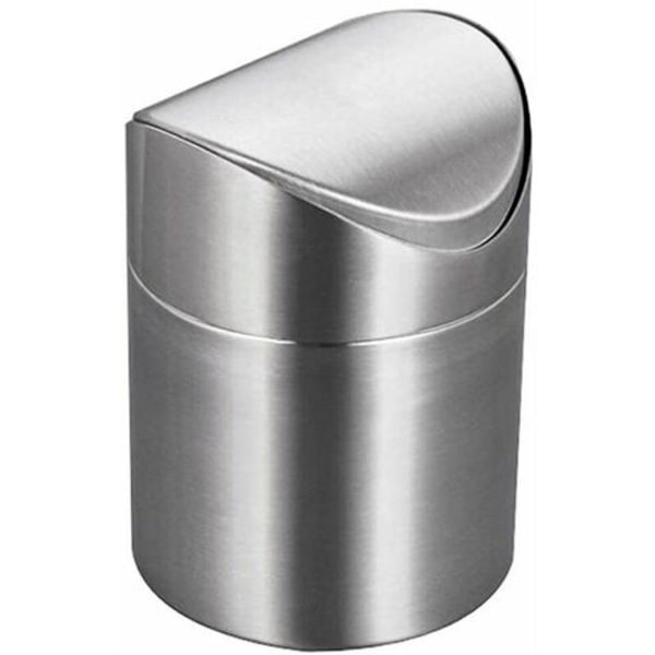 Mini papperskorg i rostfritt stål (silver)