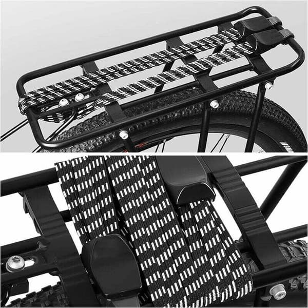 4 stk. elastiske cykel-elastikker med kroge, 3-i-1 SL.GT bagagestropper til cykel, kompatible med cykelstativer[ht]