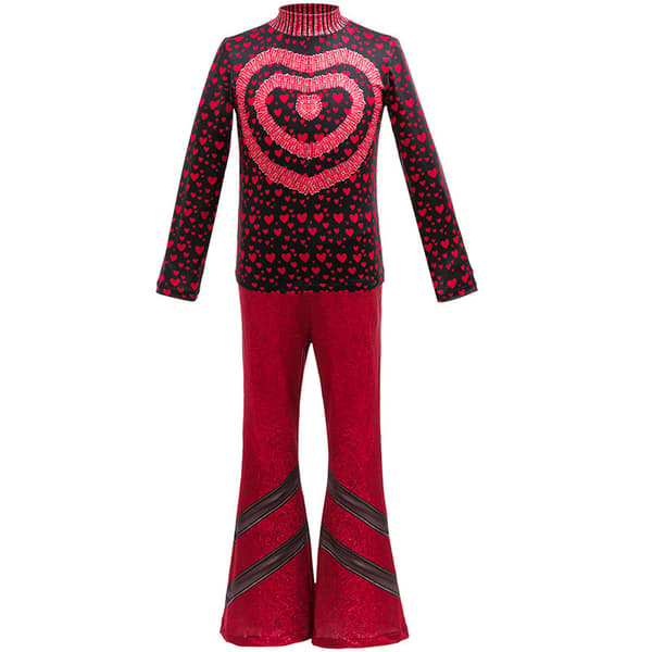 Børne Halloween Kostume Sæt 4 Dele Lille Rødhætte Kjole til Pigefester D1640 Bright Red D1640 Bright Red 150cm