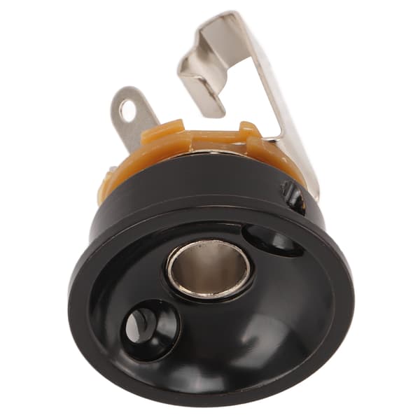 TL Elektrisk Guitar Stereo Output Jack Rund Metal Socket Sort
