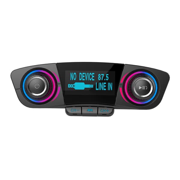 Bluetooth FM-sender med dobbelt hoved, bilradioadapter MP3-afspiller
