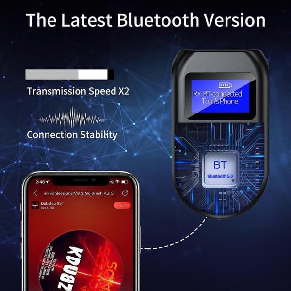 BT-11 Bluetooth 5.0 lydlansering, mottak, samtale, tre-i-ett TV, datamaskin, spill, musikk Bluetooth-adapter Not Specified