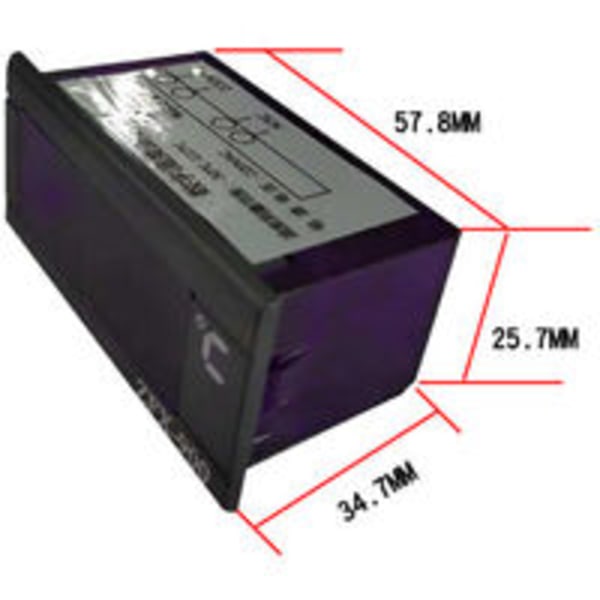ZFX-900 Termometer Indbygget temperaturmåler Smart Digital Temperatur Display Panel til Køleskab Fryser Koldskab, sort