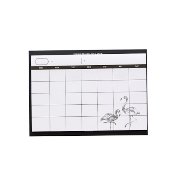 Kreativ minimalistisk skrivbordskalender månadens plan för löstagbart anteckningsblock månadens lärande post-it arbete effektivitet (vita 2 stycken),