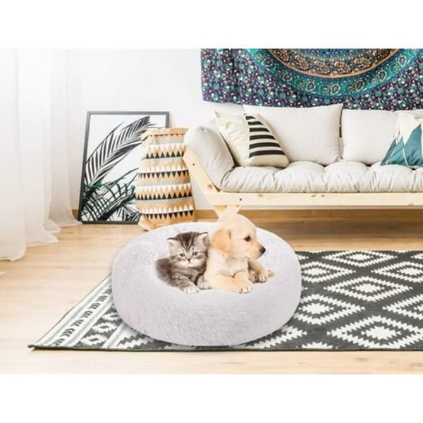 Hundeseng, Rund Kennel-kattere, Hundehus Dyb Sovepose, Blød Madrass Fossa til Puppy Puss, Vinter og Sommer, Søvn