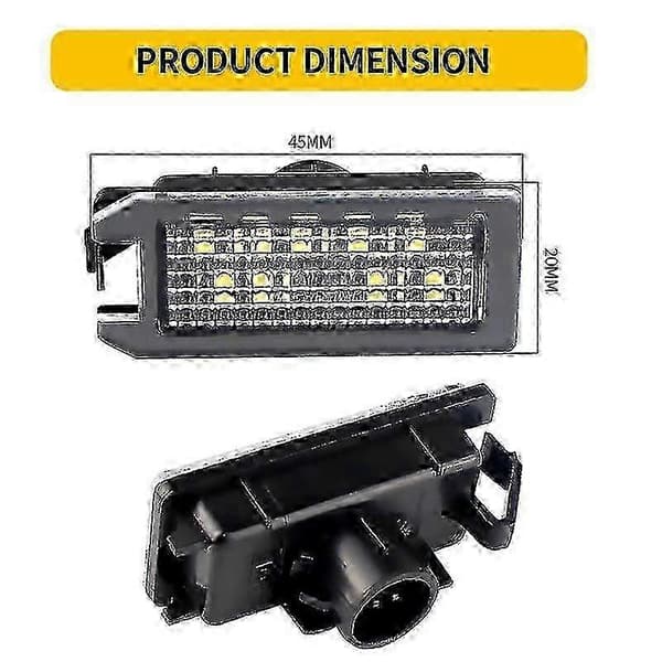 Erstatnings-LED-nummerpladelys til Fiat 500 og Dodge Viper-modeller 2 st LED-lampor