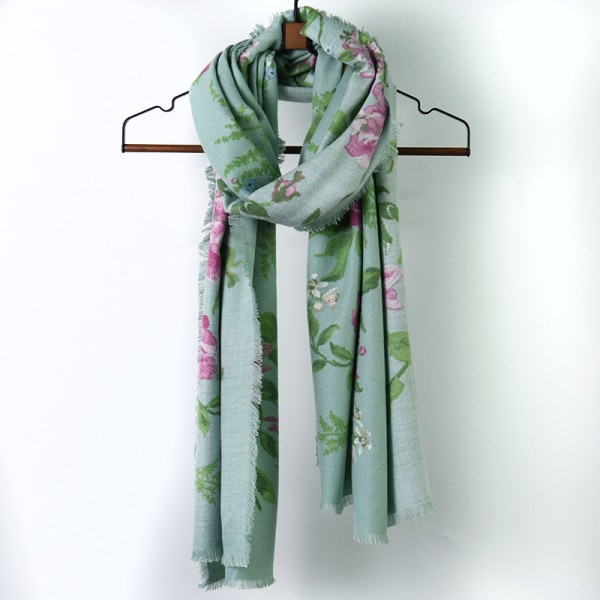 Hapsuinen jäljitelmä Cashmere Dam höst Vinter huivi Filt Wrap Sjal Stole Varm Mjuk Broken rose pollen 190*65CM