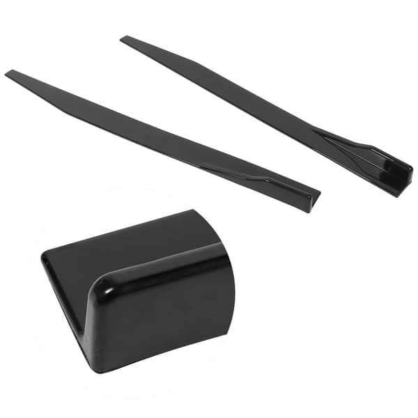 2 st. Bilsideskjort Splitter Lip Winglet Diffuser Universal 120cm/47.2in Blank Svart