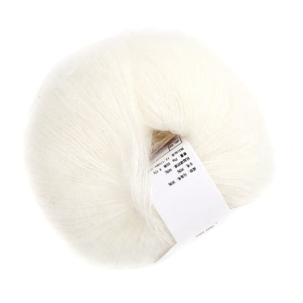 Mohair Pashmina Neulelanka Valkoinen
