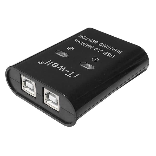 USB-printerdelingsenhed, 2 ind 1 ud printerdelingsenhed, 2-ports manuel KVM-switch[ht]