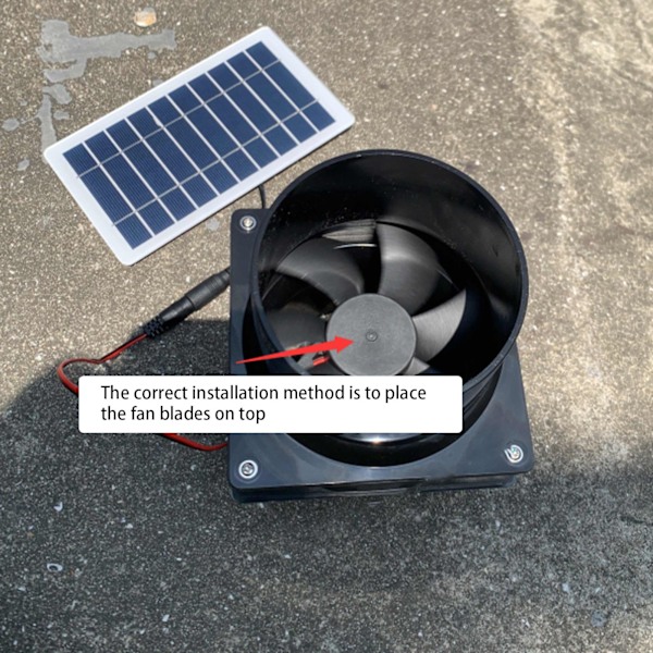 10W 12V Solardriven Utsugsfläkt Kit för Runda Rör - Perfekt för Djurhus, Hönshus, Husbilar och Växthus