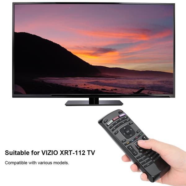 Erstatningsfjernkontroll TV Svart for VIZIO XRT-112 TV E320iA0 E420DA0 E420IA0 E500IA0