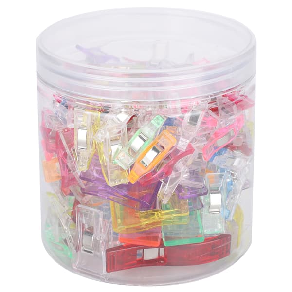 100 stk. farverige plastik quiltclips til DIY patchwork syning stofhåndværk