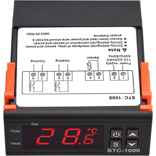 Akvarium inkubasjonstemperaturkontrollbryter, termostat, elektronisk digitalmikroskop, datamaskin temperaturkontroll (110V-220V)