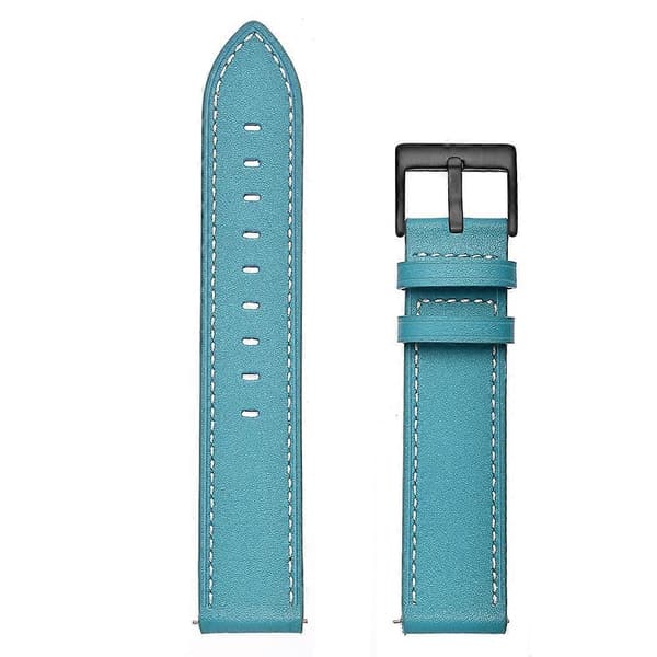 För Samsung Galaxy Watch 3 45mm Läderarmband Blue