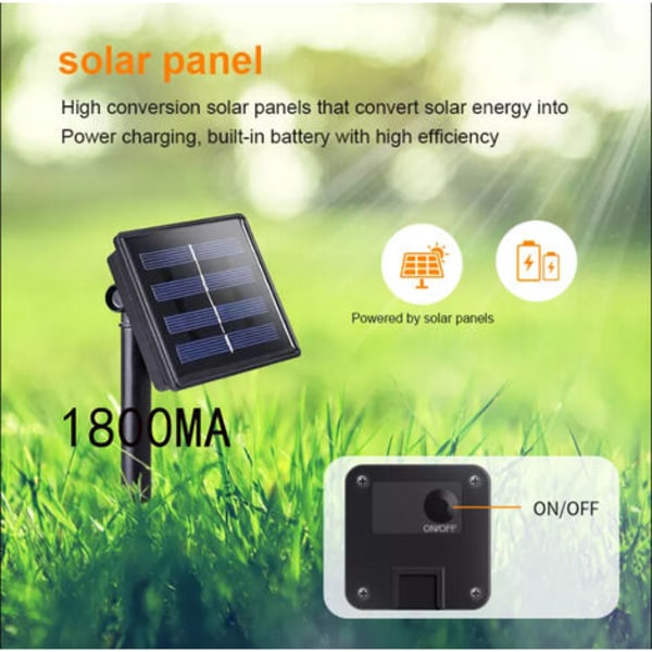 Utendørs strenglys, g40 solcellelys, 2400 ma solenergi, 50FT, 25 lys