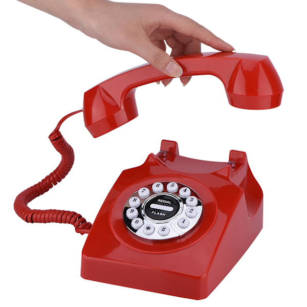 Vintage Röd Western Stil Antik Telefon med Klar Ljud och Nummerlagring
