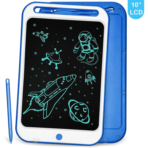 LCD-kirjoitustabletti, 10 tuuman taulu, opetuslelut, elektroninen piirustustaulu, käsinkirjoitus- ja piirustusalusta lapsille ja aikuisille (Navy Blue-A),