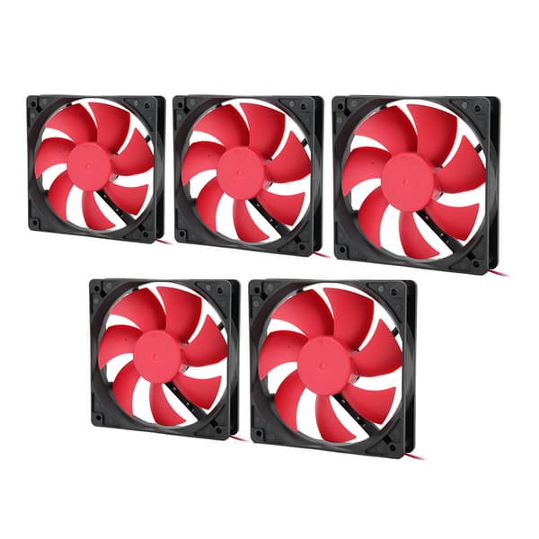 5 stk. Computer Strømforsyning Køleventilator Strømforsyning Køler LED PC Kabinet Ventilator Køleplade 12V 12cm