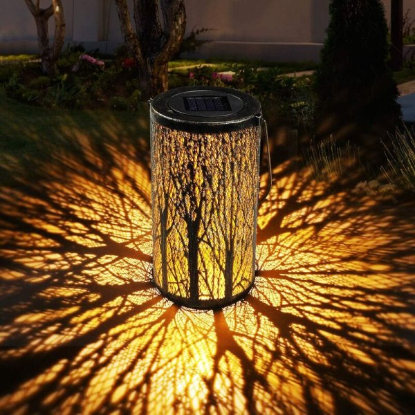Aurinkoprojektio koristeellinen LED-puunrunko ontto puutarhavalo，ulkokäyttöön, puutarhaan, pihalle