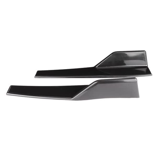 Par Universal Sidoskjort Rocker Splitter Sidospoiler Wing Diffuser Karosseri Kit Blank Svart 17.7x3.3in
