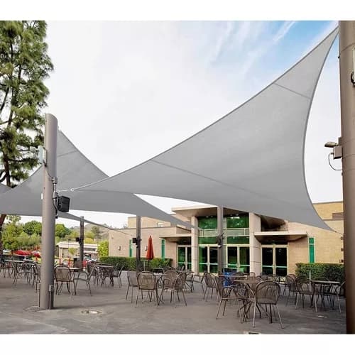 Solseil med UV-beskyttelse for terrasse - 4x4x4 m Grey gray