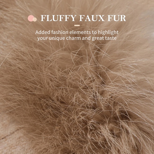 Kvinder Vinterhandsker Touchscreen Handsker Termiske Vindtætte Handsker Bløde Varme Faux Fur Handsker til beige
