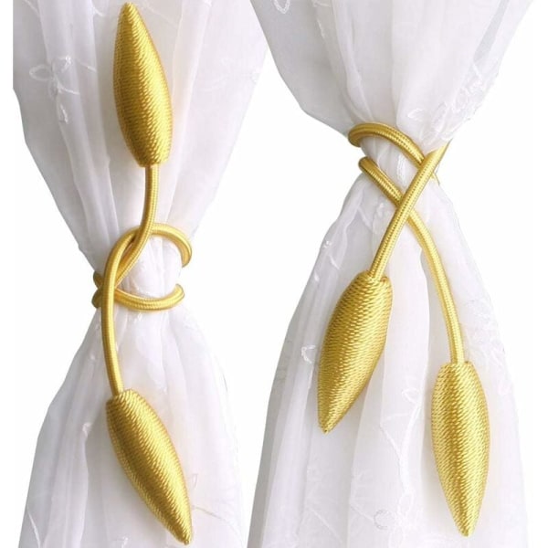 Gardinband Guld Gardinband Enkel gardin Högkvalitativ slips för gardin Hem Vardagsrum Sovrum Kontor (2 stycken)
