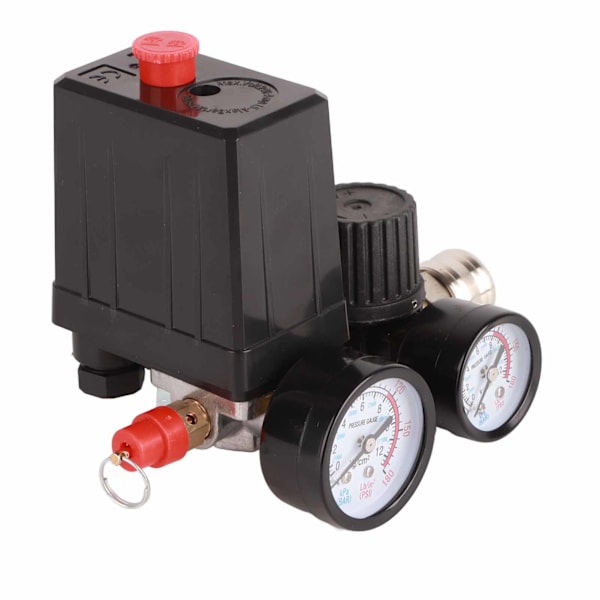 1 4 Tum Luftkompressor Tryckströmbrytare Regulatorventil 90 120 PSI 220V
