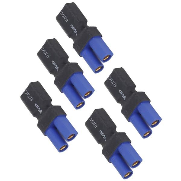 5 stk. EC5 til XT60 Adapter Gummi Plast Kobber Robust Høy Presisjon Sikkerhetskontakt for RC Bil Fly Båt