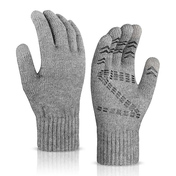 Winter Thermal Gloves Miesten Naisten Kosketuskäsineet Screen Talvikäsineet pyöräilyyn ja juoksuun, neulotut käsineet, kosketusnäyttö lämmin, kylmänkestävä syksy ja voitto