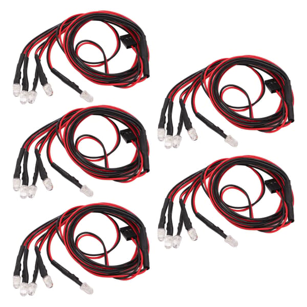 5mm vit RC bil LED Lights Kit Super Bright fjärrkontroll fordonstillbehör för Traxxas