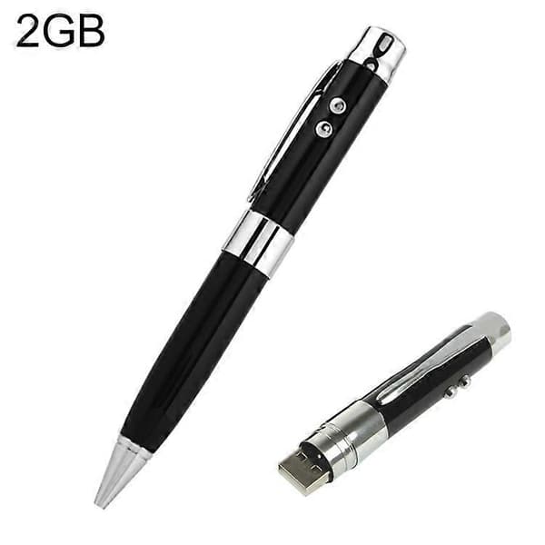 3 i 1 laserpenna USB-minne, silver Black