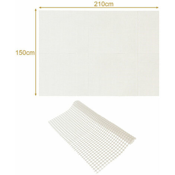 150*210CM Anti-Slip Mat Skridsikker Mat Anti-Slip Mat Anti-Slip Net Mat Bumper - Hvid