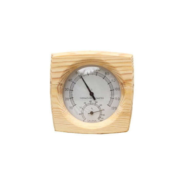 Trätermometer Hygrometer Basturumstillbehör Enkelmätare Fuktighetstermometer Bastuutrustning
