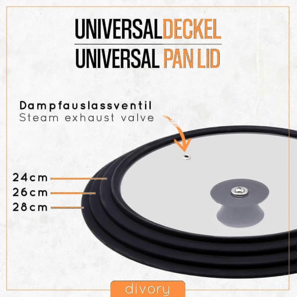 Universallock 28, 30 och 32 Lock Glaslock med silikonkant