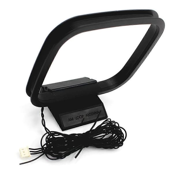 1 STK FM AM Loop Antenne for Mottaker med 3-pins Mini-kontakt for Sony Sharp Chaine Stereo AV-mottaker[ht]