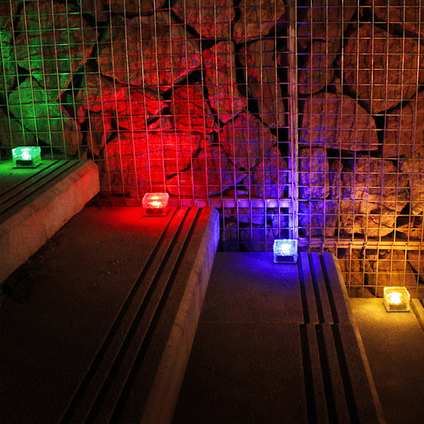 1LED Solar Garden Landskapsdekoration Ice Brick Light, Square Kakel Underground Light Garden Light (Grön),