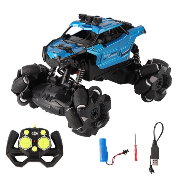 7-veis fjernkontroll i legert terrengkjøretøy Elektrisk fjellklatring Fjernkontroll Bil Drifting Toy Car (19 Blue Grey)
