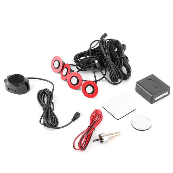16,5 mm innebygd radarsensor for rygging med summer, hvit