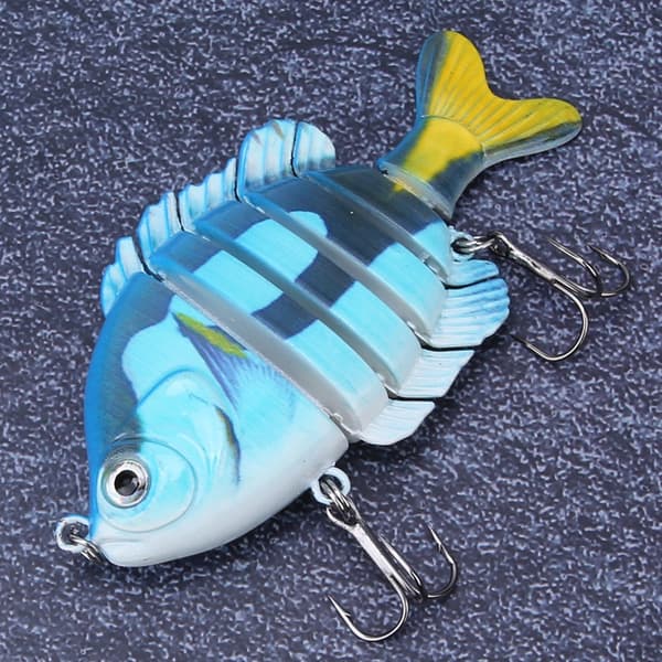 Bionic Multiple Segments Bete Fiskesluk Tilapia Form med Diskantkrok Fiskeutstyr 8,5cm6#