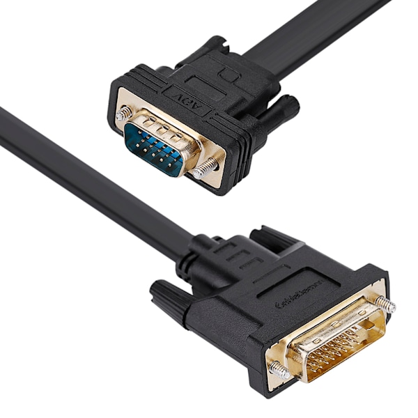 CableDeconn 1080P DVI 24+1 Han till VGA Han Adapter och Konverteringskabel