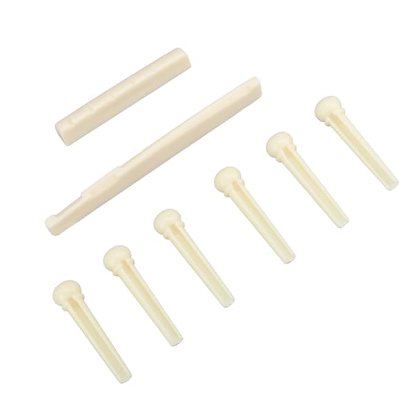 Akustisk Gitarr Stall Set Sadel Strängstift Plast Instrumenttillbehör för Spelning