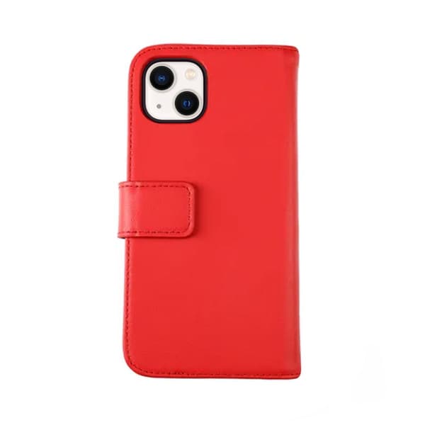 iPhone 13 Lompakkokotelo Nahka Rvelon - Punainen Röd red