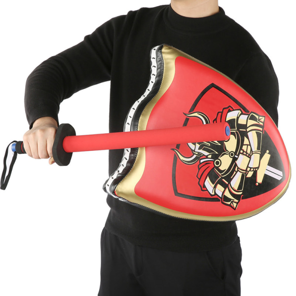 Children's Knight Shield Taekwondo Training Fighting Shield (röd)