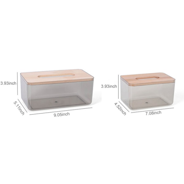 Nordic simple tissue box, husholdnings pumpepapir box, transparent (lille sort)