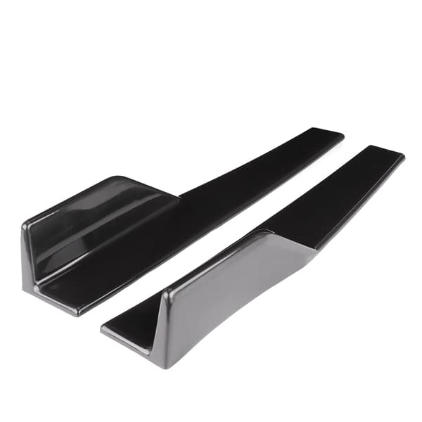 Universal Side Skirt Rocker Splitter Side Winglet Wing Diffuser Bilkarosseri Kit Glans Sort 17.7x3.3in