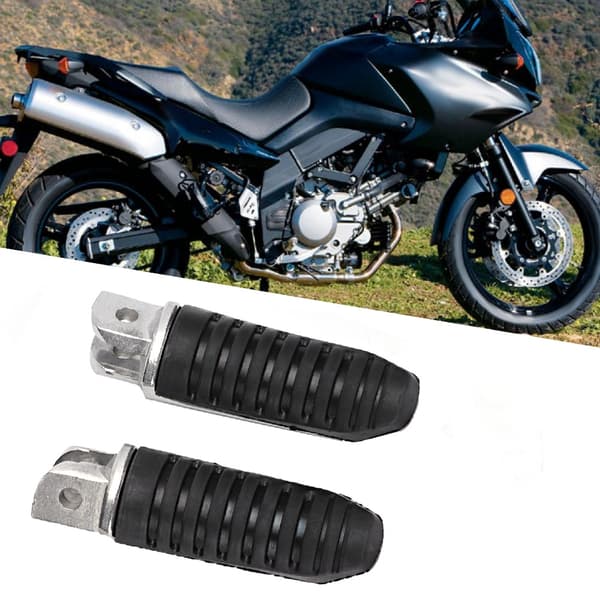 2. Aluminium Forreste Fodstøtter Sort Passer Suzuki DL650 V Strom 2004 2012