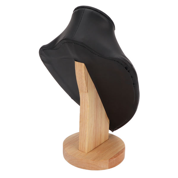 Elegant trehalskjede displaystativ for hjem eller smykkebutikk – Flerbruks smykke bysteholder i svart for messer Black